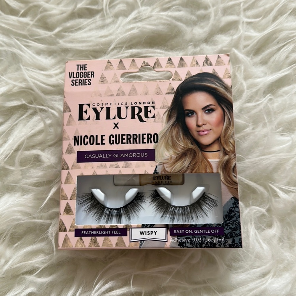 NIB Eylure x Nicole Guerriero Casually Glamorous False Lashes in Wispy